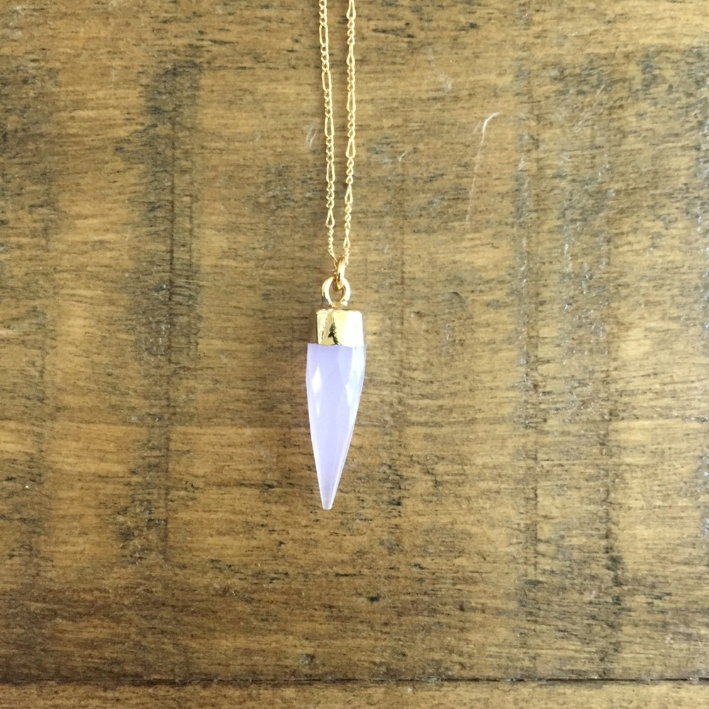 Dainty Rose Quartz Spike Choker - Picture 6 of 8